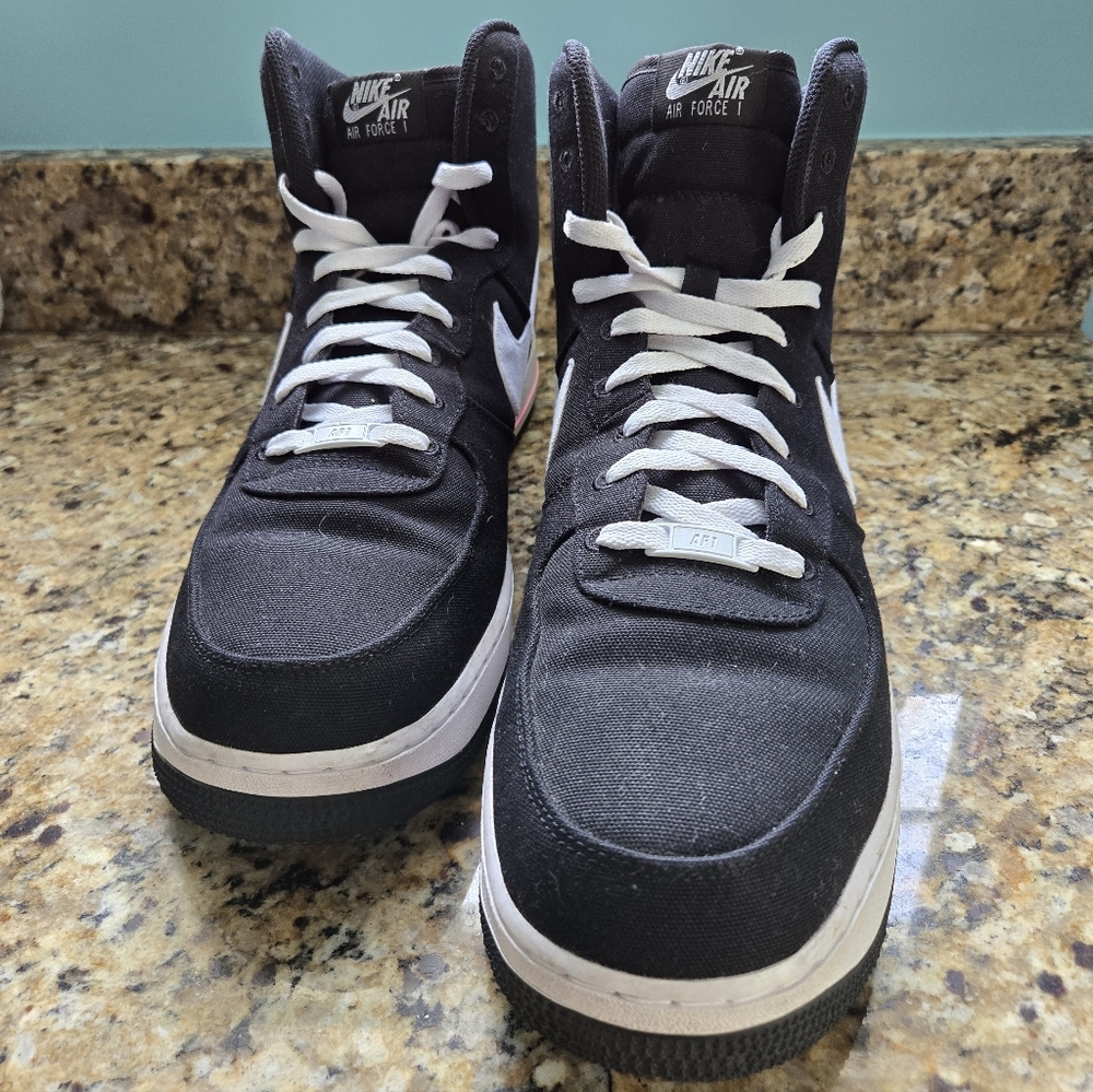 Nike Air Force 1 High Top Black Sneakers
